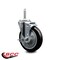 Service Caster 5 Inch Black Polyurethane Wheel Swivel 34 Inch Threaded Stem Caster with Brake SCC SCC-TS20S514-PPUB-BLK-TLB-34212 - alternate 3